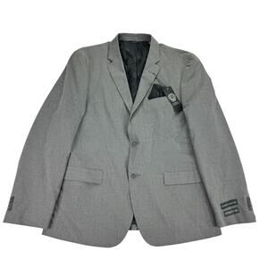 Vince Camuto Mens Slim Fit Super Stretch Solid Suit Jacket Gray 42S